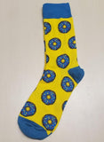 SF193 Yellow Blue Donut Socks - Iris Fashion Jewelry