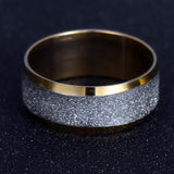 R430 Gold Silver Textured Band Ring - Iris Fashion Jewelry