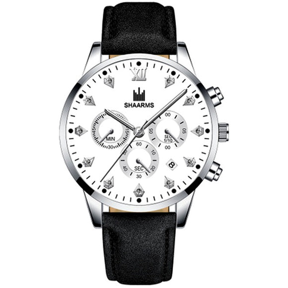 W18 White Band Silver Techno Time Collection Quartz Watch - Iris Fashion Jewelry