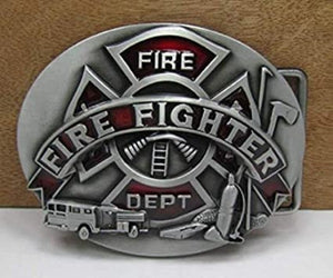 BU264 Fire Fighter Belt Buckle - Iris Fashion Jewelry