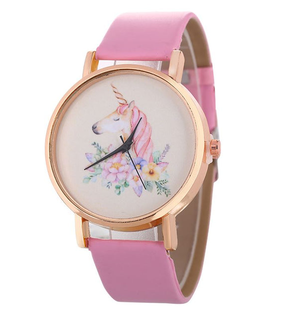 W499 Light Pink Unicorn Collection Quartz Watch - Iris Fashion Jewelry