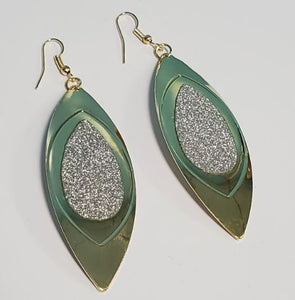 E17 Gold Silver Glitter Earrings - Iris Fashion Jewelry