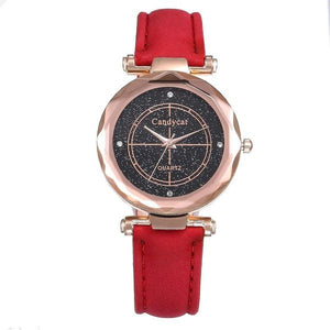 W77 Red Galaxy Collection Quartz Watch - Iris Fashion Jewelry