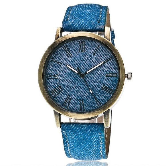 W161 Blue Denim Collection Quartz Watch - Iris Fashion Jewelry