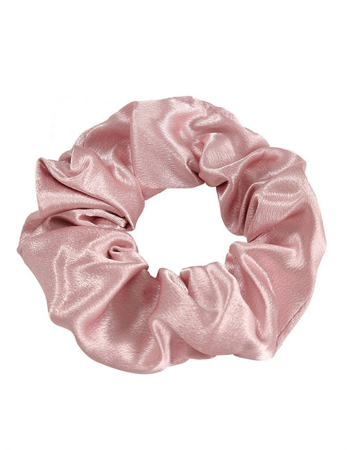 H552 Light Pink Sateen Hair Scrunchie - Iris Fashion Jewelry