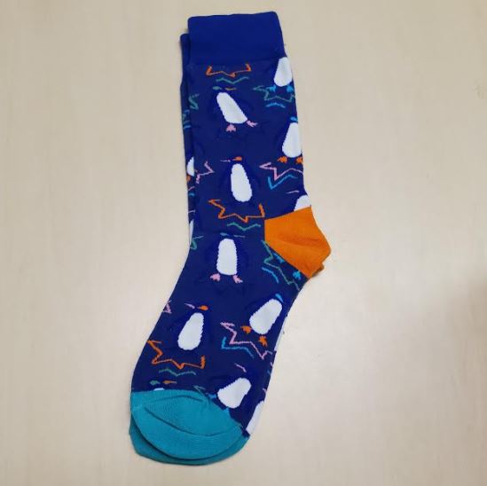 SF1100 Royal Blue Cool Penguin Socks - Iris Fashion Jewelry