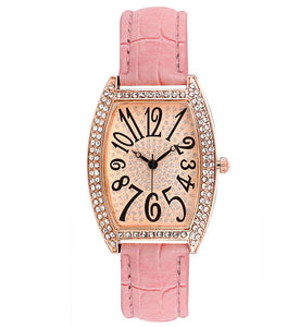 W373 Pink Sparkle Collection Quartz Watch - Iris Fashion Jewelry