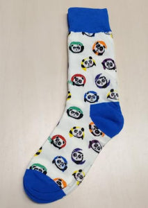 SF216 White Colorful Panda Bear Socks - Iris Fashion Jewelry