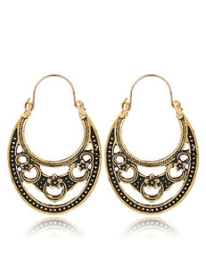 E1065 Gold Vintage Filigree Earrings - Iris Fashion Jewelry