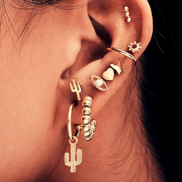 E1025 Earring Set 9 Piece - Iris Fashion Jewelry