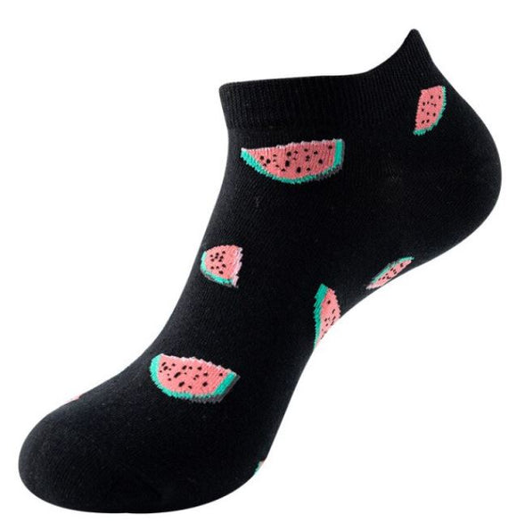 SF1235 Black Watermelon Low Cut Socks - Iris Fashion Jewelry