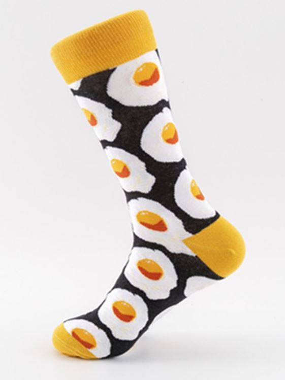 SF225 Black Fried Egg Socks - Iris Fashion Jewelry