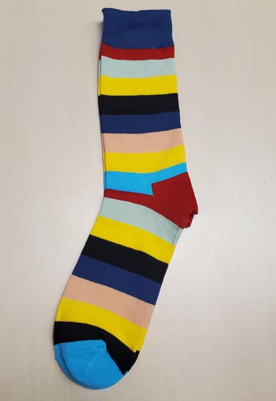 SF203 Multi Color Thick Stripe Socks - Iris Fashion Jewelry