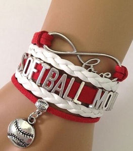 *B302 Softball Mom Multi Layer Bracelet - Iris Fashion Jewelry