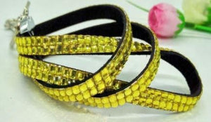 LY16 Yellow Crystal Lanyard - Iris Fashion Jewelry