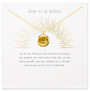 *N1817 Gold One In A Billion Necklace with FREE EARRINGS - Iris Fashion Jewelry