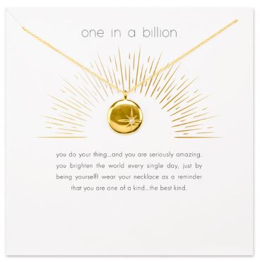 *N1817 Gold One In A Billion Necklace with FREE EARRINGS - Iris Fashion Jewelry