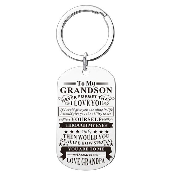 K55 To My Grandson Love Grandpa Keychain - Iris Fashion Jewelry