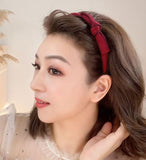 H140 Red Wine Fabric Covered Head Band - Iris Fashion Jewelry