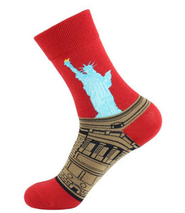 SF283 Red Statue of Liberty Socks - Iris Fashion Jewelry
