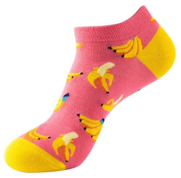 SF1238 Pink Banana Low Cut Socks - Iris Fashion Jewelry