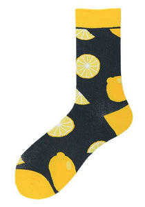 SF335 Black Lemon Socks - Iris Fashion Jewelry