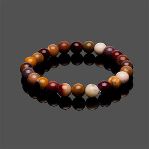 B1201 Shades of Brown Natural Volcanic Stone Bracelet - Iris Fashion Jewelry