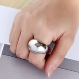 R450 Gun Metal Thick Smooth Ring - Iris Fashion Jewelry