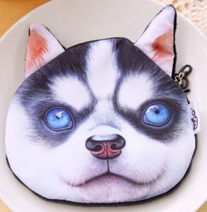 G96 Cute Black & White Puppy Dog Zipper Bag - Iris Fashion Jewelry