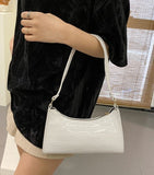 PB106 White Crocodile Print Shoulder Bag - Iris Fashion Jewelry