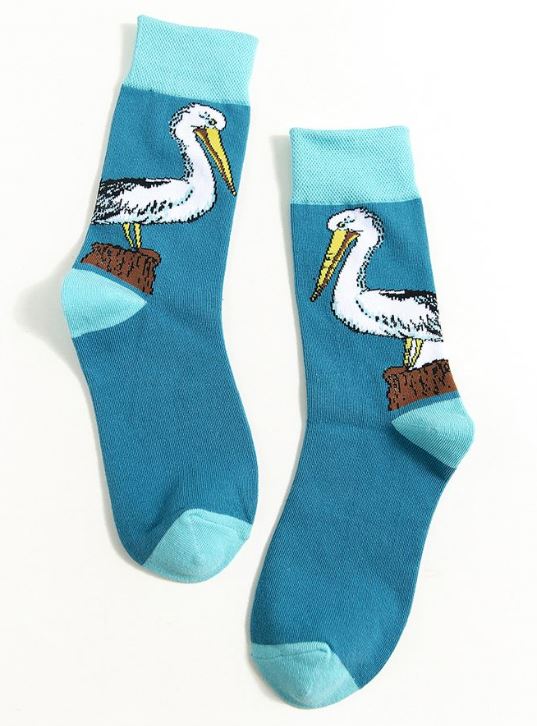 SF555 Turquoise Pelican Socks - Iris Fashion Jewelry