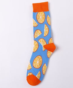 SF311 Blue Orange Slice Socks - Iris Fashion Jewelry