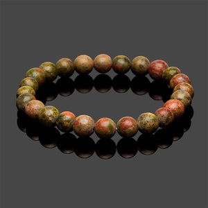 B1199 Earth Tones Natural Volcanic Stone Bracelet - Iris Fashion Jewelry