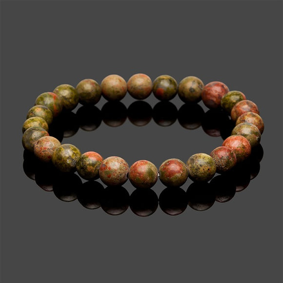 B1199 Earth Tones Natural Volcanic Stone Bracelet - Iris Fashion Jewelry