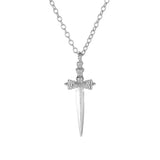 N455 Silver Sword Necklace FREE Earrings - Iris Fashion Jewelry