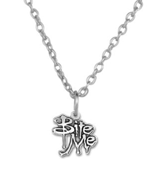 N191 Silver Bite Me Necklace with FREE Earrings - Iris Fashion Jewelry