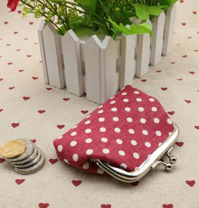 G125 Red White Polka Dot Clasp Coin Purse - Iris Fashion Jewelry