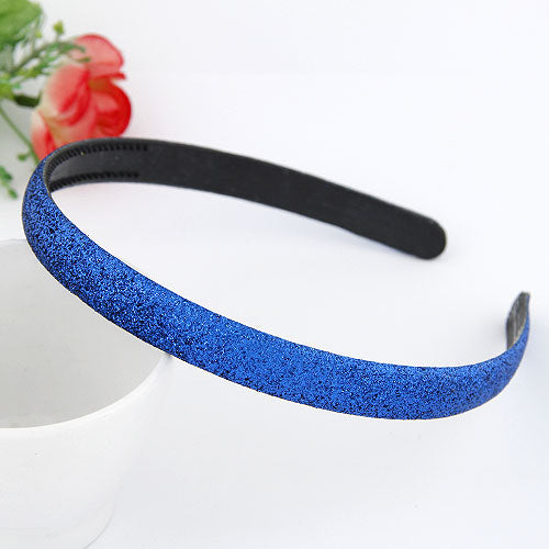 H176 Blue Glitter Hair Band - Iris Fashion Jewelry