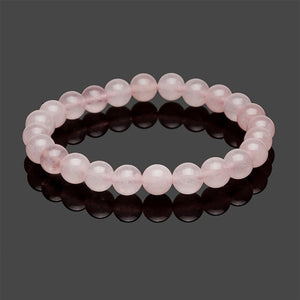 B1202 Frosted Pink Natural Volcanic Stone Bracelet - Iris Fashion Jewelry