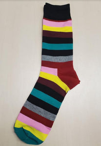 SF130 Multi Color Stripe Socks - Iris Fashion Jewelry