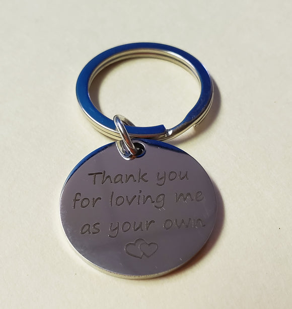 K52 Thank You for Loving Me as Your Own Keychain - Iris Fashion Jewelry