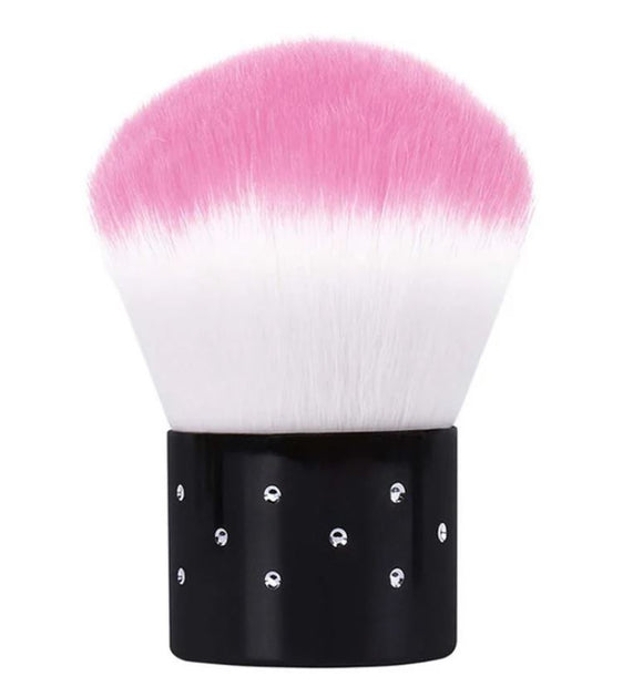 NS275 Small Light Pink Rhinestone Dusting Brush - Iris Fashion Jewelry