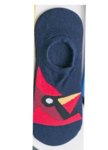 SF1249 Navy Blue Red Cardinal Low Cut Socks - Iris Fashion Jewelry