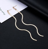 E771 Gold Long Chain Tassel Earrings - Iris Fashion Jewelry