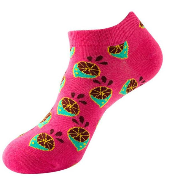 SF365 Hot Pink Lime Low Cut Socks - Iris Fashion Jewelry