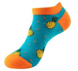 SF1286 Turquoise Pineapple Low Cut Socks - Iris Fashion Jewelry