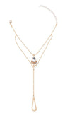 B219 Gold Diamond 2 Layer Ankle Bracelet - Iris Fashion Jewelry