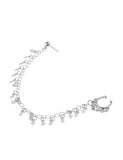 E291 Silver Ear to Nose Chain - Iris Fashion Jewelry