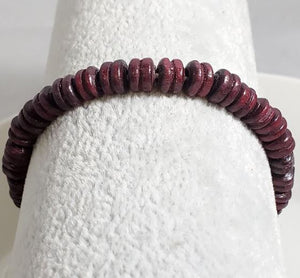 B875 Mahogany Wooden Bead Bracelet