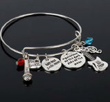 B679 Silver Talk Less Smile More Music Bracelet - Iris Fashion Jewelry